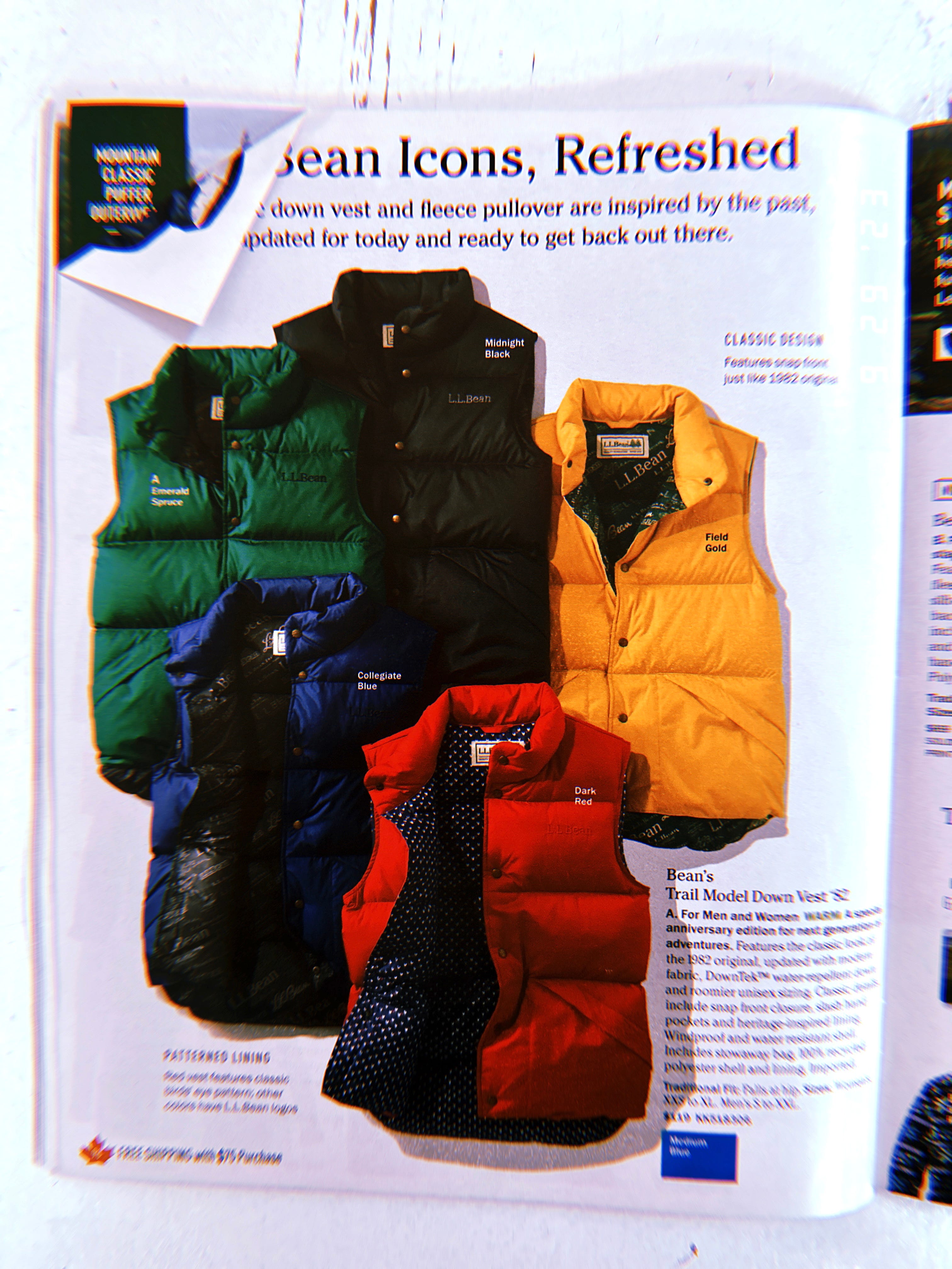 L.L.Bean / Vintage / Down Vest / 1960s / 1970s / Script Logo
