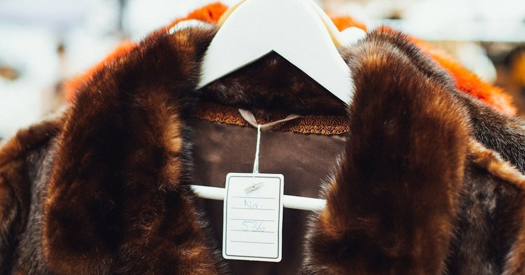 brown fur coat