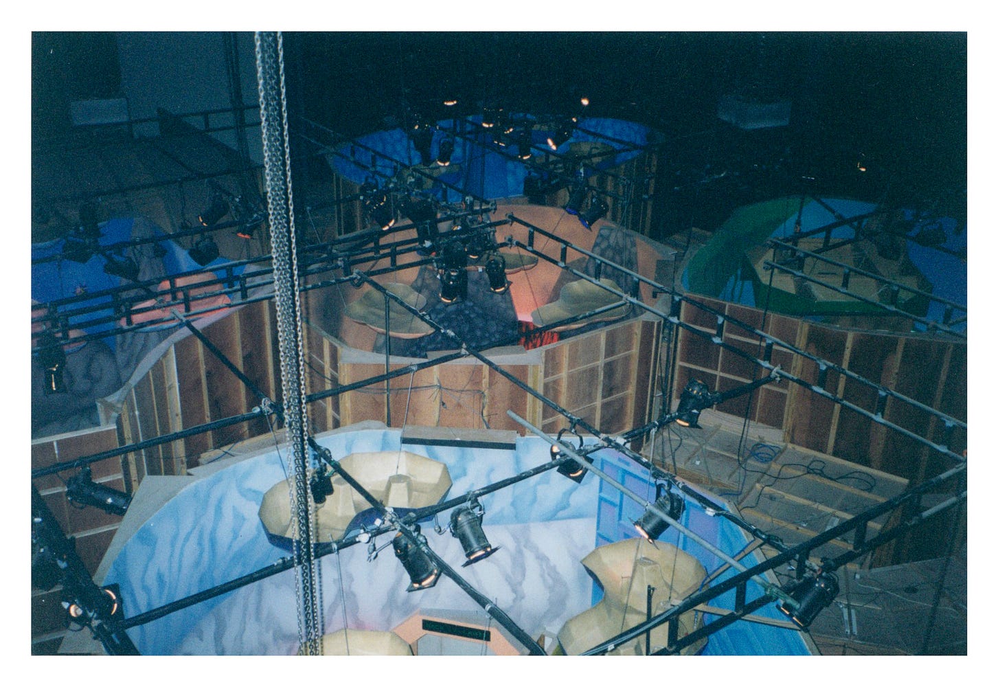 Each stage of the Snap game was recreated as a physical walk through set, built inside of Sound Stage 5 at Warner Bros. Movie World. Here’s a photograph from above Each stage of the Snap game was recreated as a physical walk through set, built inside of Sound Stage 5 at Warner Bros. Movie World. Here’s a photograph from above