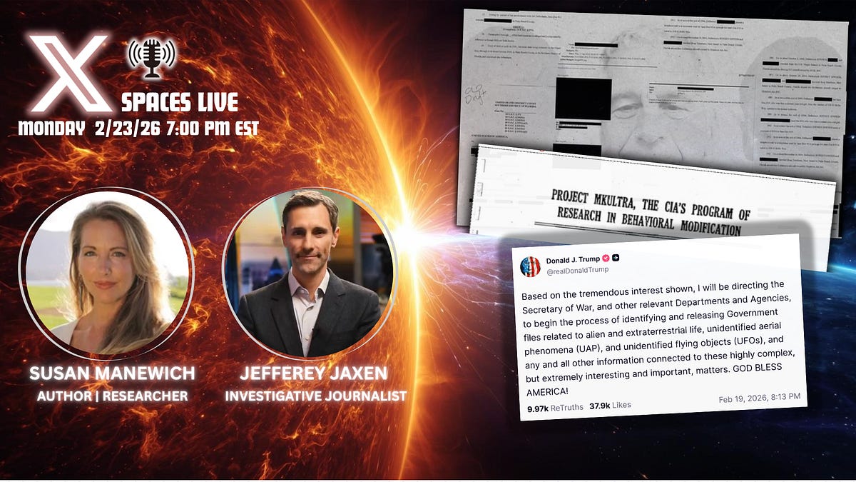 EXCLUSIVE: X Spaces Interview on UFO/UAP, Epstein Files and MK Ultra