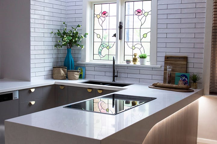 Maximising space in a compact kitchen designed by Plush Design Interiors and Penelope Herbert