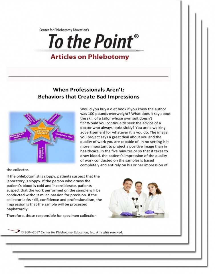 To the Point Article - When Professionals Aren't