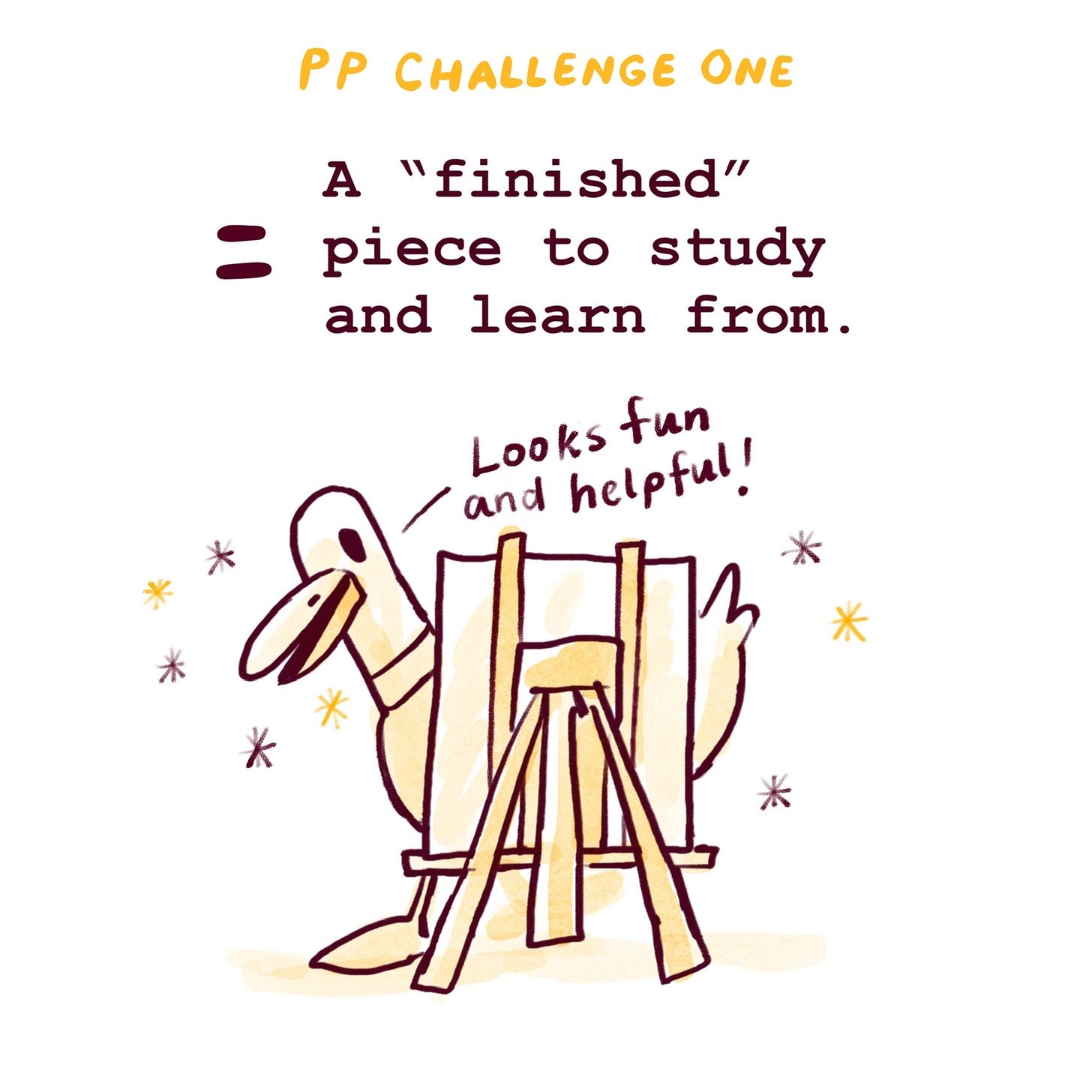 purposeful practice challenge one finished piece for learning illustrated Kayla Stark