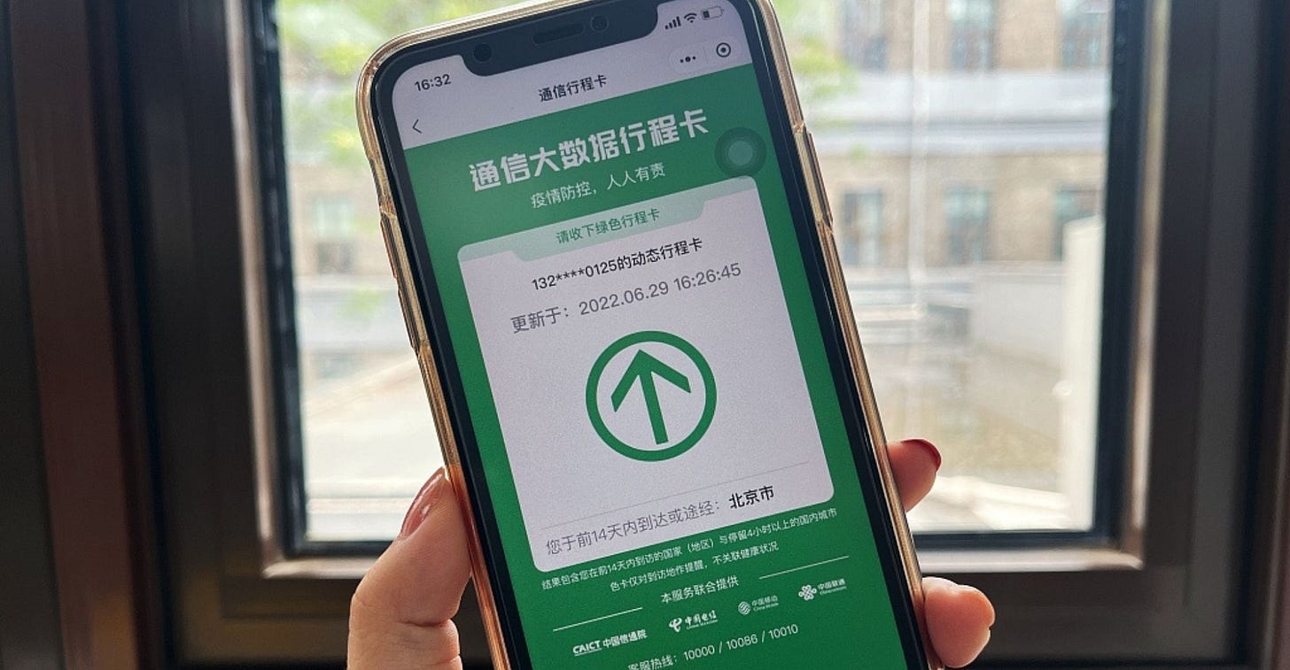 China to Scrap COVID-Tracing Digital “Itinerary Card”