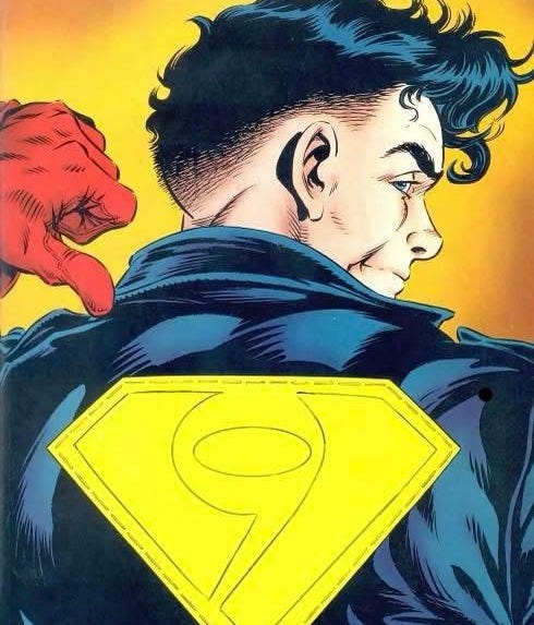 May be a doodle of Superman and text May be a doodle of Superman and text