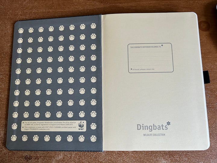 Various views of the Dingbats A5+ grey elephant notebook with dot grid pages. Images: Roland Millward