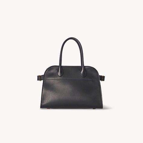 the row margaux bag black leather