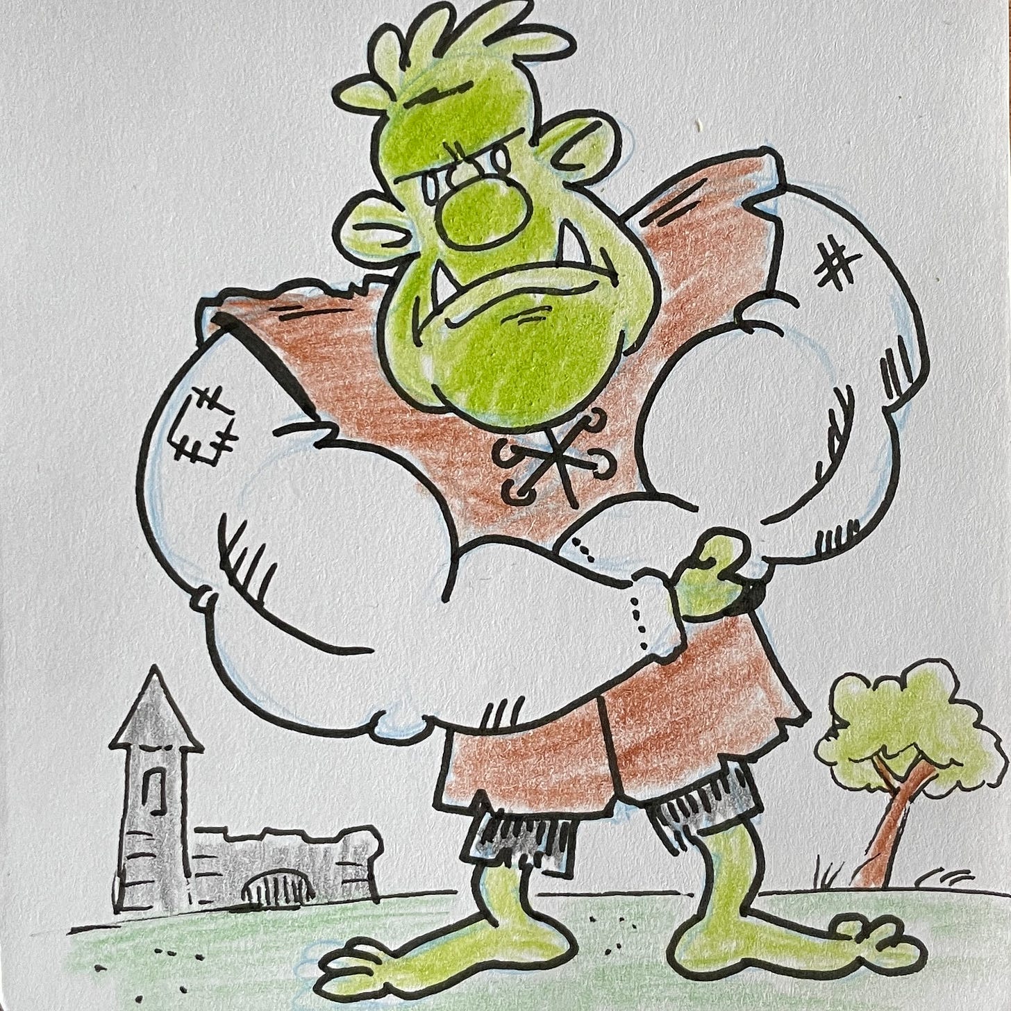 Definitely not a drawing of Shrek