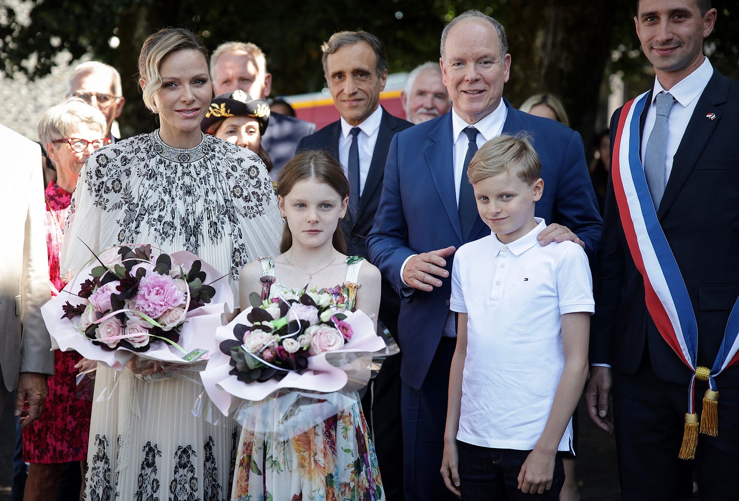 Princess Charlene, Prince Albert and their children Princess Gabriella and Prince Jacques