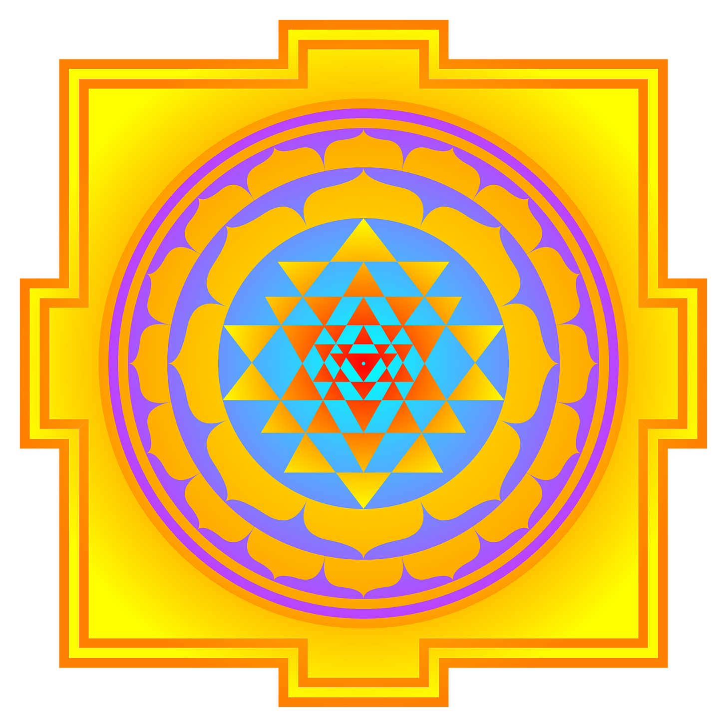 The Sri Yantra diagram The Sri Yantra diagram