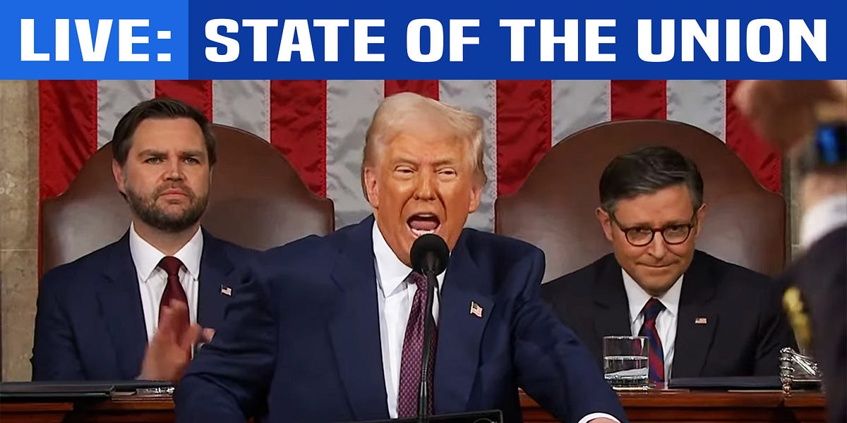 Trump Rdm LIVE: Donald Trump 2026 State of the Union