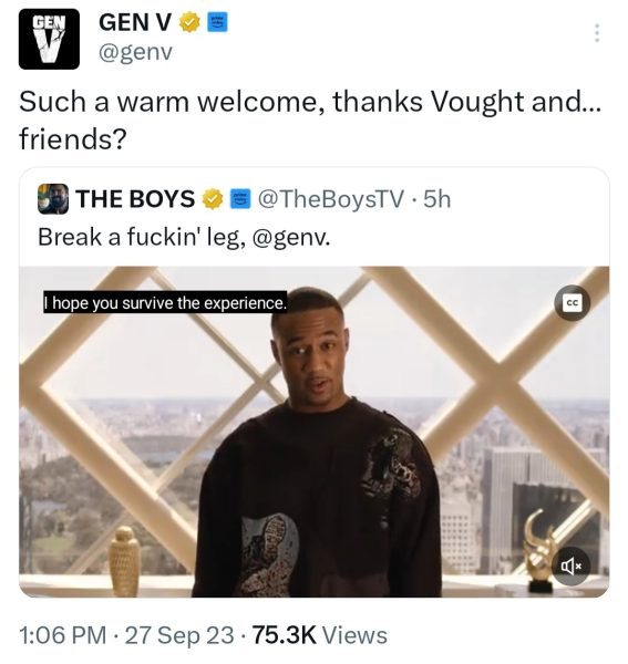 Gen V social media post I hope you survive the experience from The Boys creator. Gen V social media post I hope you survive the experience from The Boys creator.