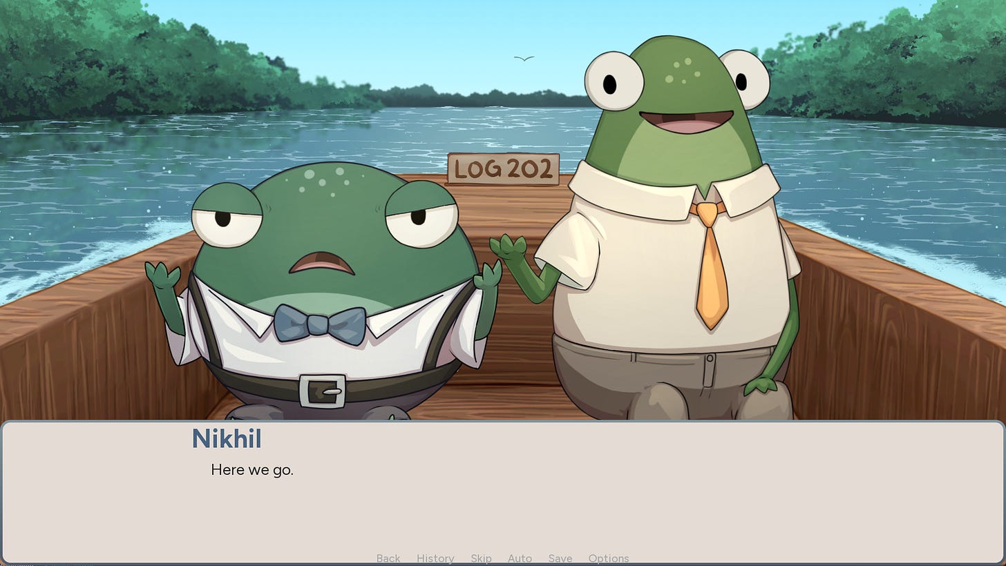 An image of Nikhil frustrated and saying, "Here we go."