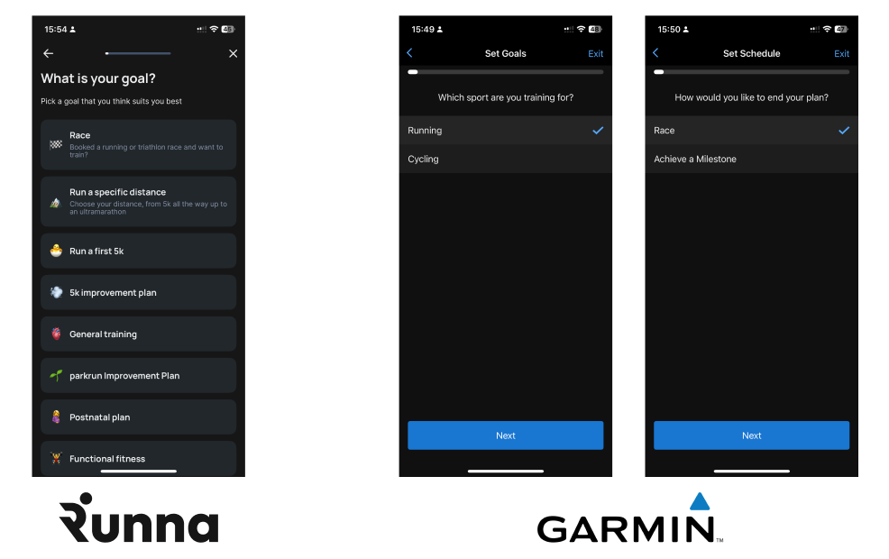 Goal-setting: Runna Vs Garmin