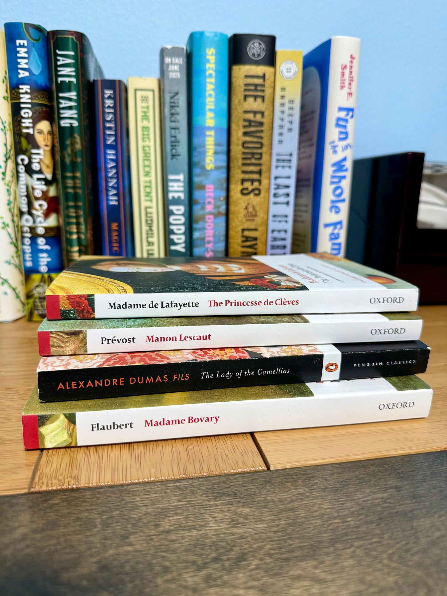 stack of French literature