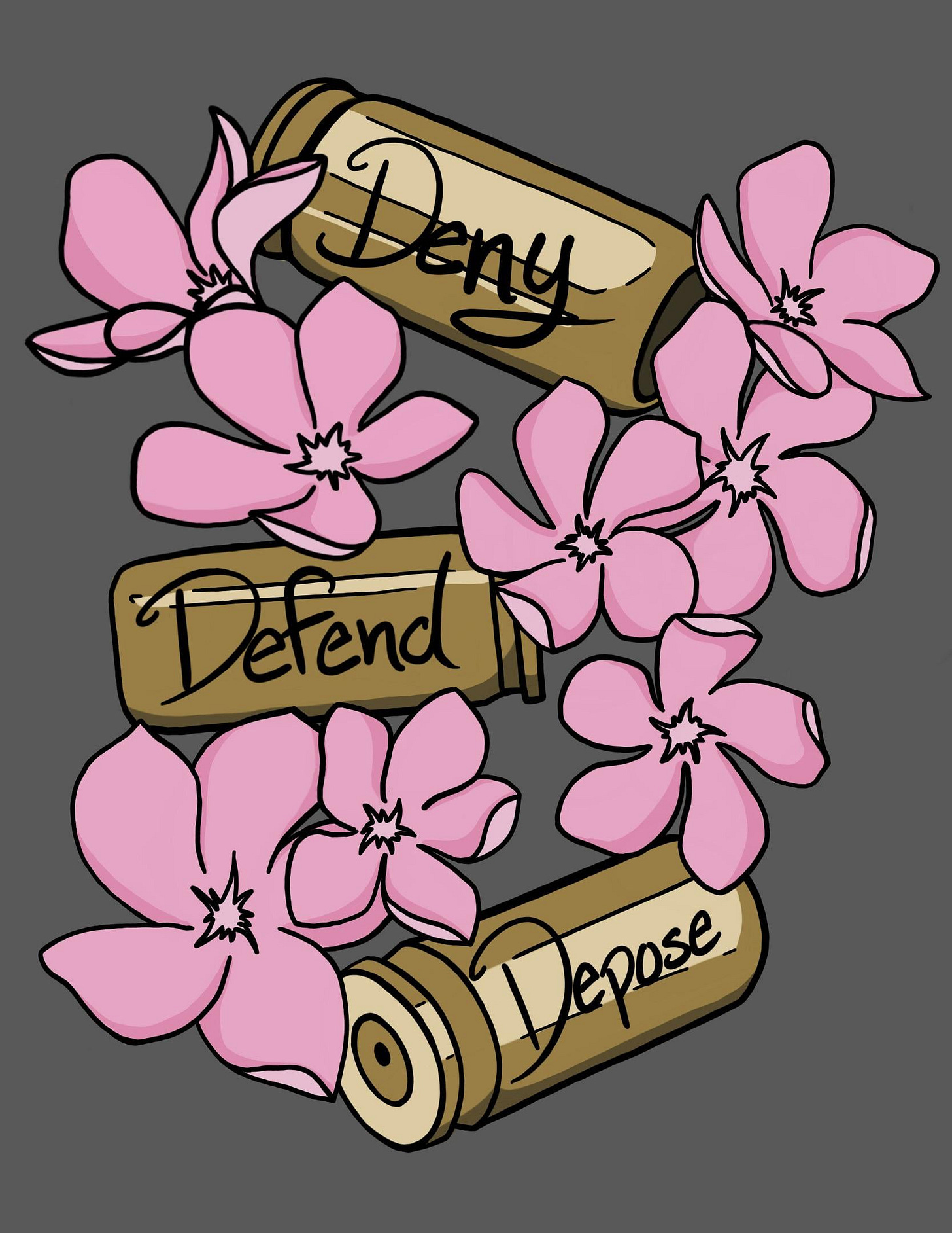 Deny, Defend, Depose, Genevieve Thunderbird, Digital Art, 2024 : r/Art