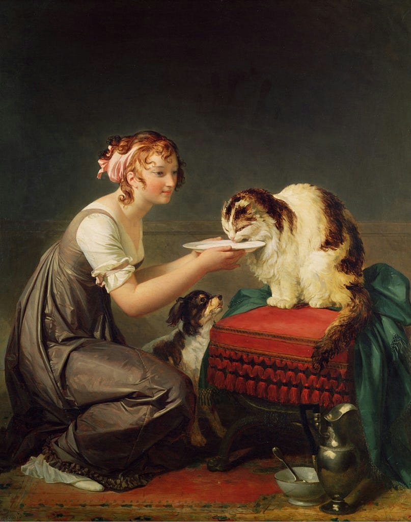Marguerite Gerard, The Cat's Lunch, about 1800 Marguerite Gerard, The Cat's Lunch, about 1800
