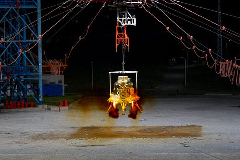 Lanyue during its test in the gravity simulator.