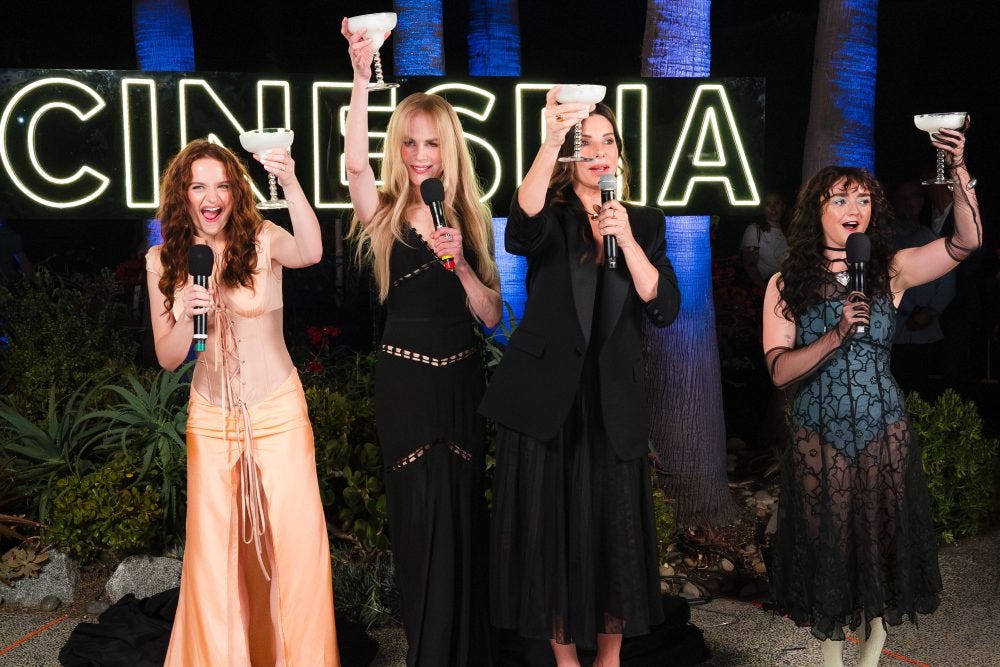 Nicole Kidman Sandra Bullock Joey King Maisie Wiliams Practical Magic Cinespia screening Nicole Kidman Sandra Bullock Joey King Maisie Wiliams Practical Magic Cinespia screening