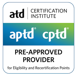 ATD Certification Institute - APTD CPTD - Pre-Approved Provider for Eligibility and Recertification Points