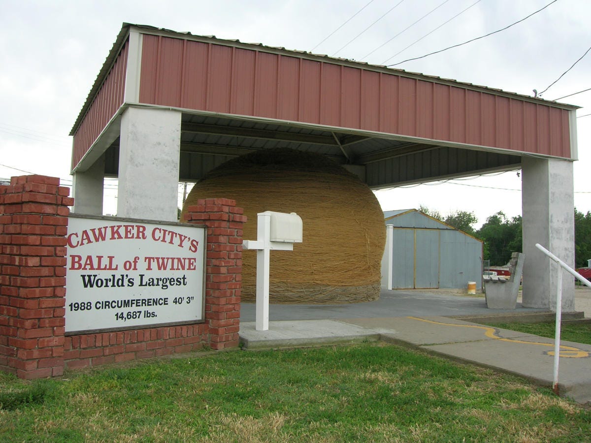 World's Largest Ball of Twine - Cawker City KS, 67430
