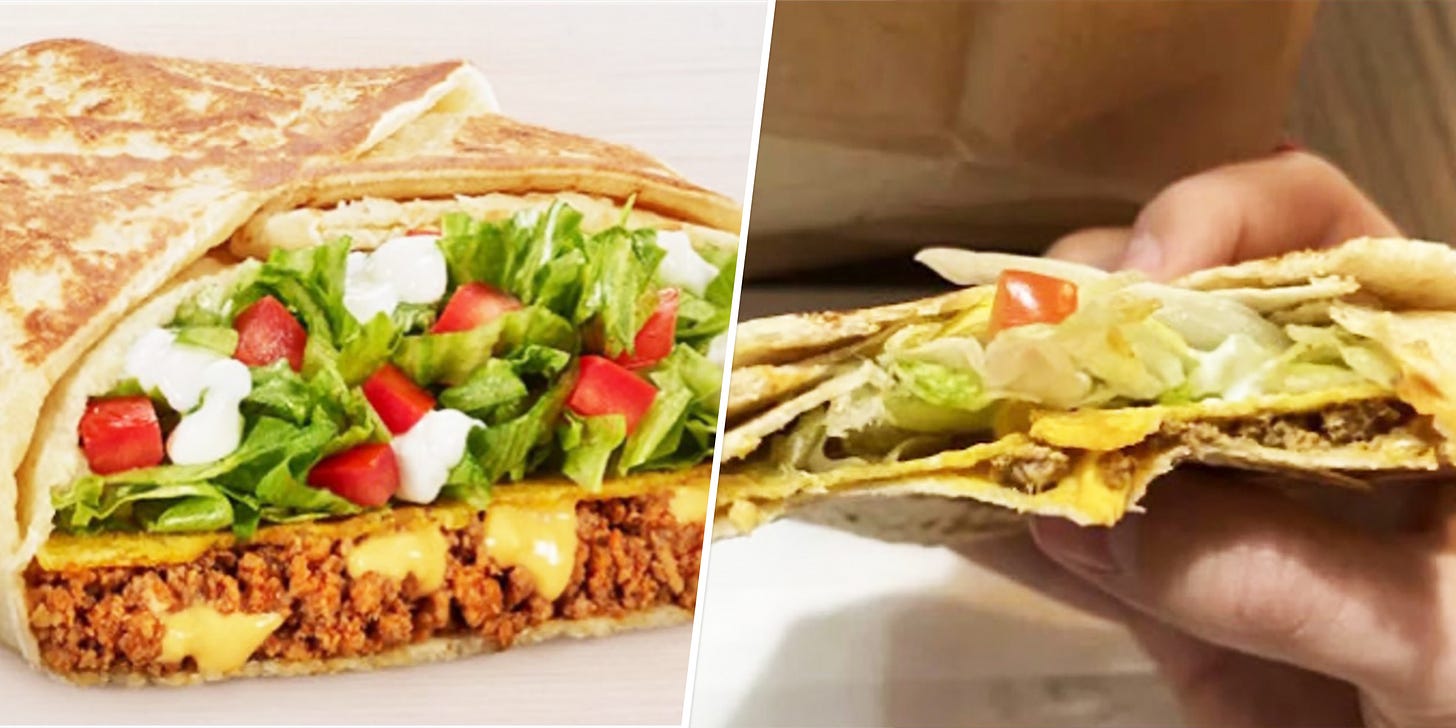 Taco Bell Sued for False Advertising Beef Fillings on Menu Items