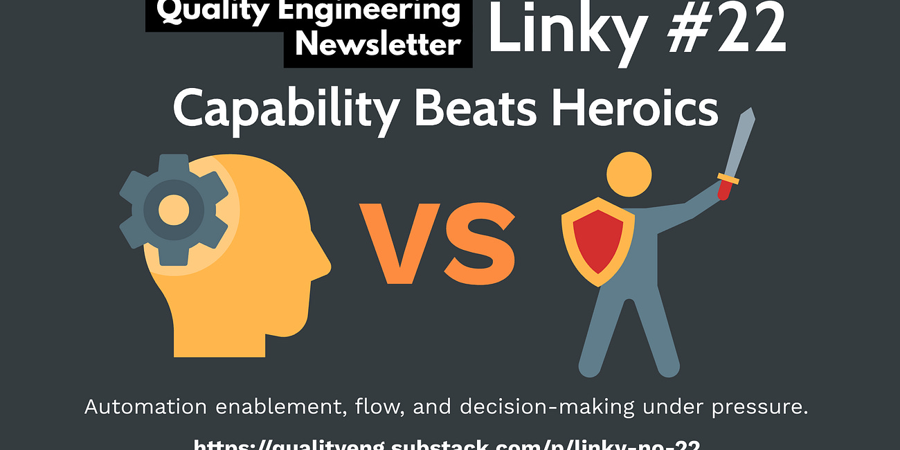 Linky #22 - Capability Beats Heroics