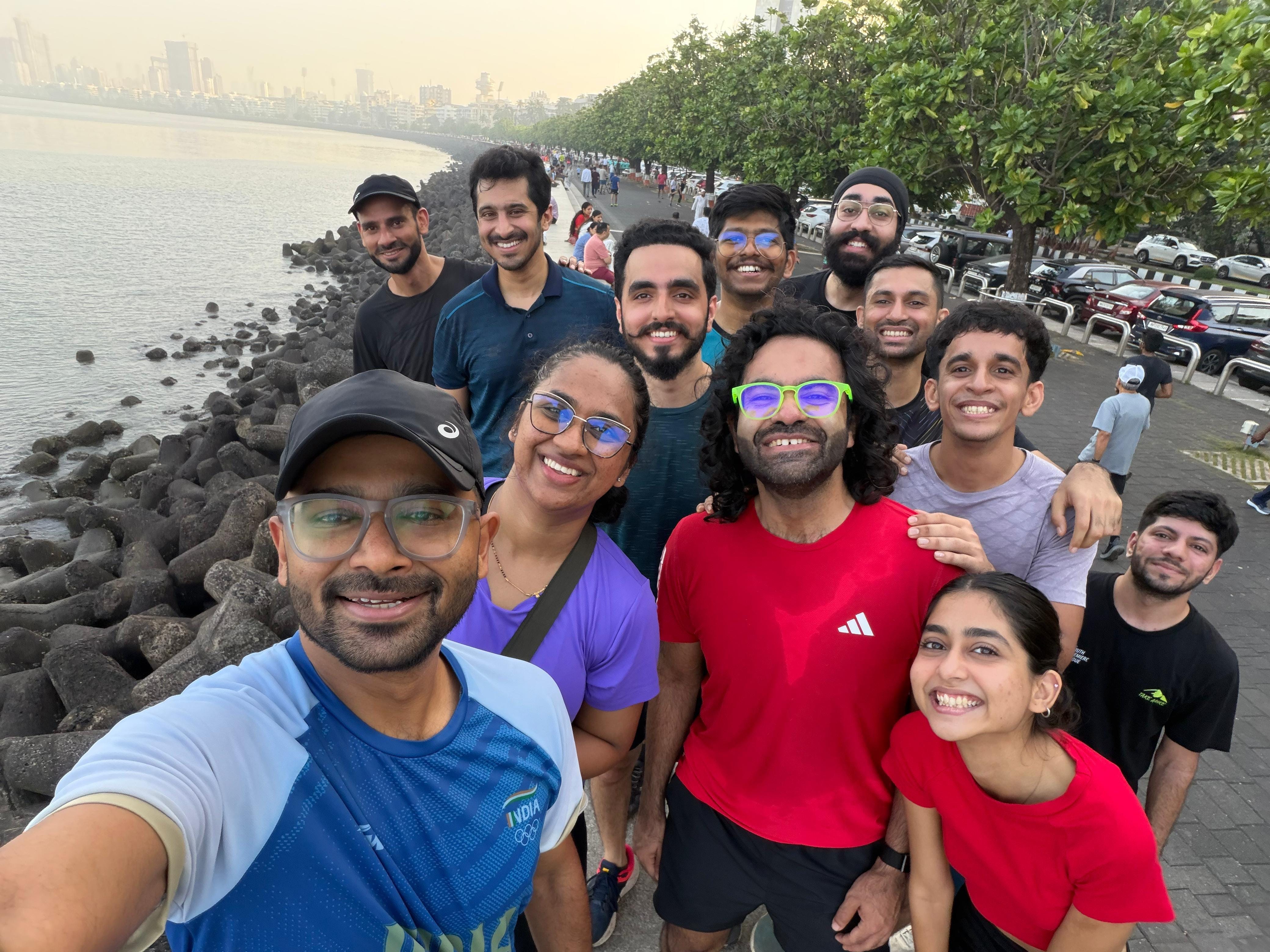 Morning Marine Drive run with TWT Truth Seekers' Community