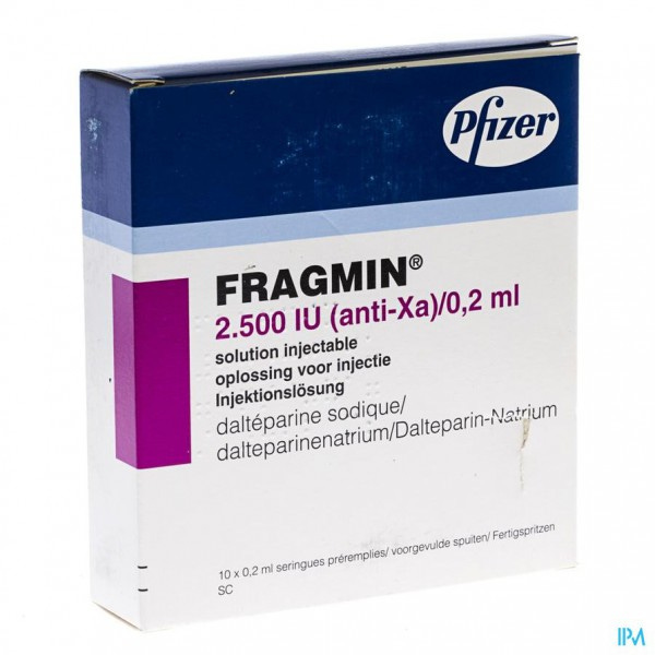 Fragmin Ser Sc 10x 2500u/0,2ml | Apotheek Cobra