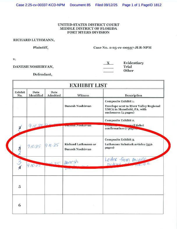 Truce or Trojan Horse: Judge pauses Luthmann v. Noshirvan defamation war. Is this Danesh’s play to buy time and dodge accountability?