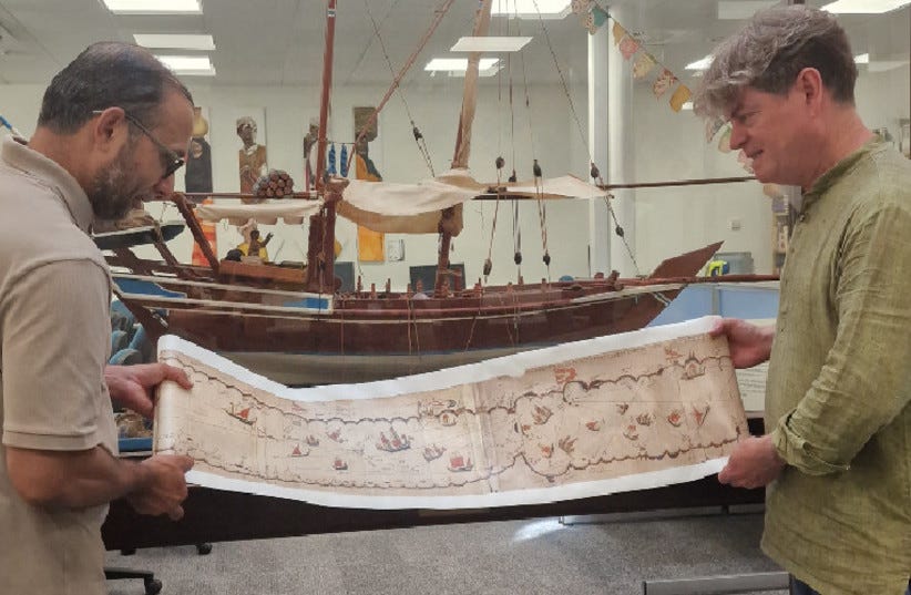 Researchers at University of Exeter with the Indian, Kachchhi/Gujarati, document, July 24, 2026. (credit: University of Exeter) Researchers at University of Exeter with the Indian, Kachchhi/Gujarati, document, July 24, 2026. (credit: University of Exeter)