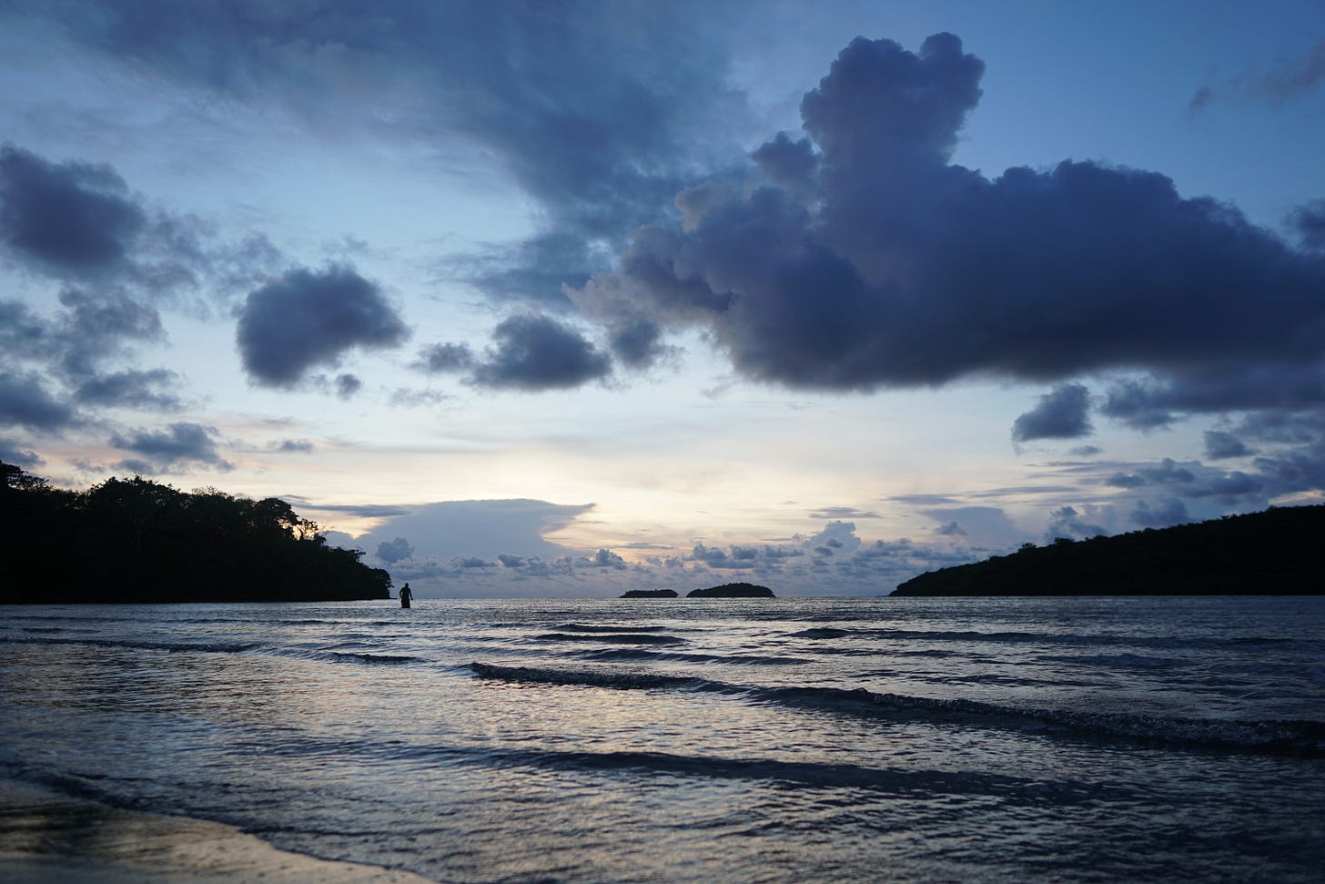 A photo of a Philippine beach at sunrise