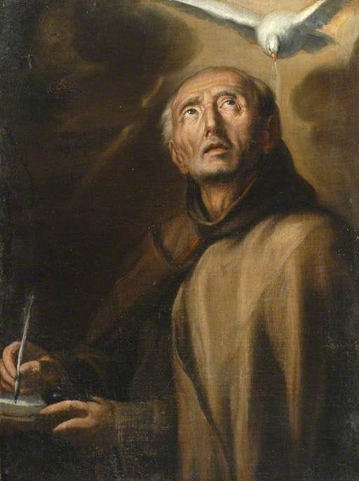 This may contain: an old man holding a paintbrush in his right hand