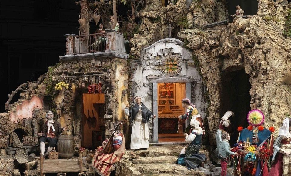 Napels Kerststal volgens kersttraditie