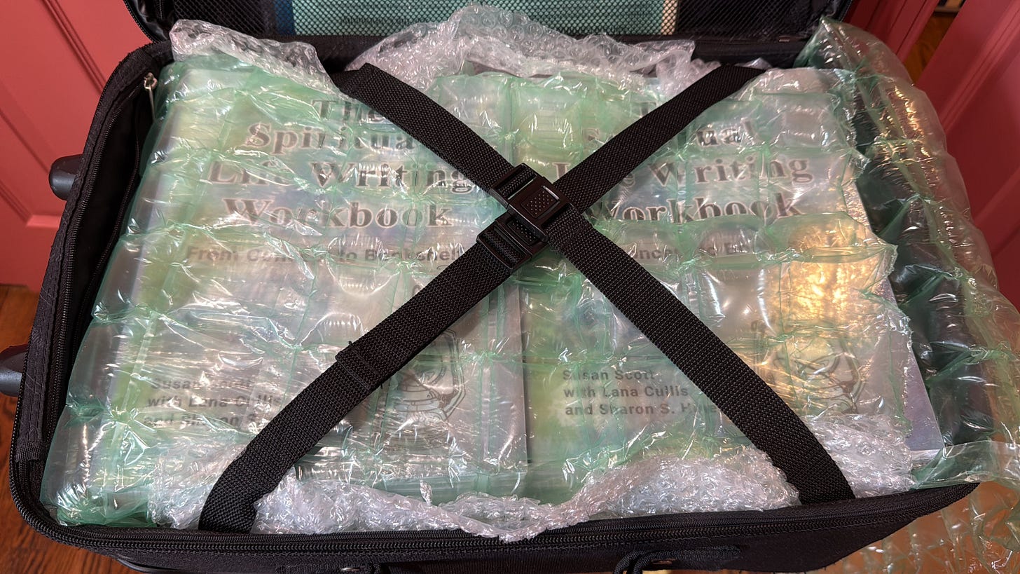 Twenty pounds of books in a suitcase