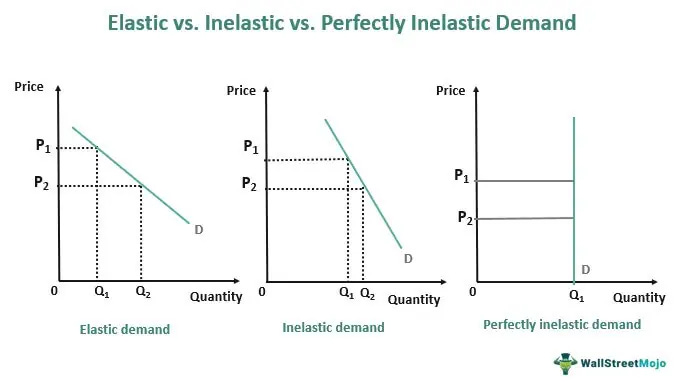 Elastic vs inelastic vs perfectly inelastic demand curve Elastic vs inelastic vs perfectly inelastic demand curve