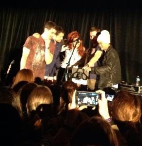 Matt, Misha, Alaina, Richard and Osric sing backup