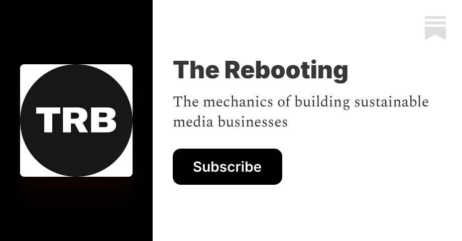 The Rebooting Show | Brian Morrissey | Substack