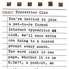 typewriter club
