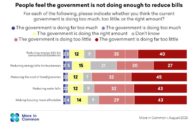 Figure 5 - Government Not Doing Enough to Bring Down Bills
