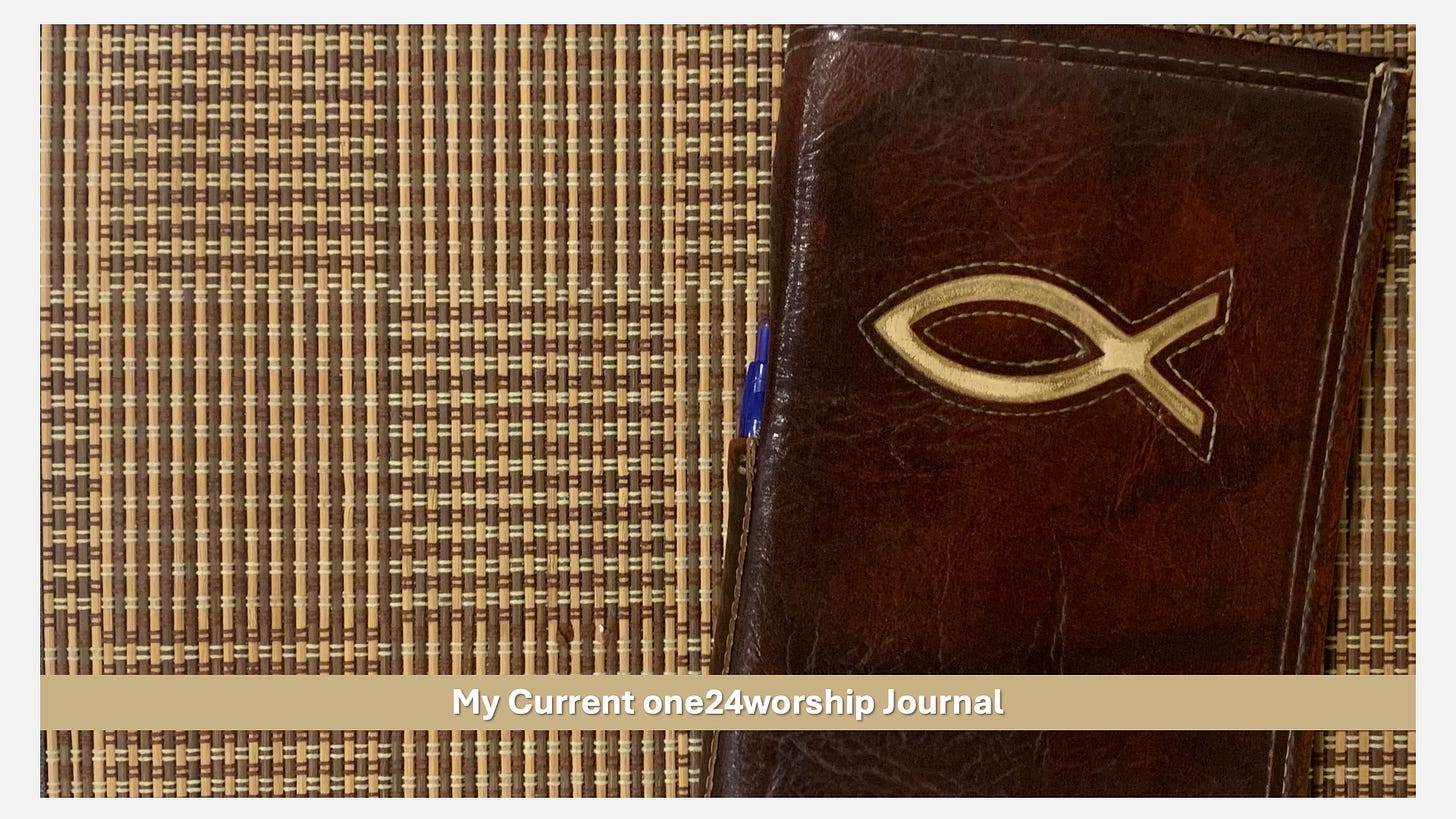 Image of "My Current one24worship Journal" closed.