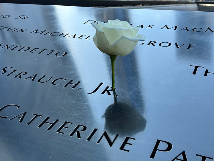 images from the 9/11 memorial pools