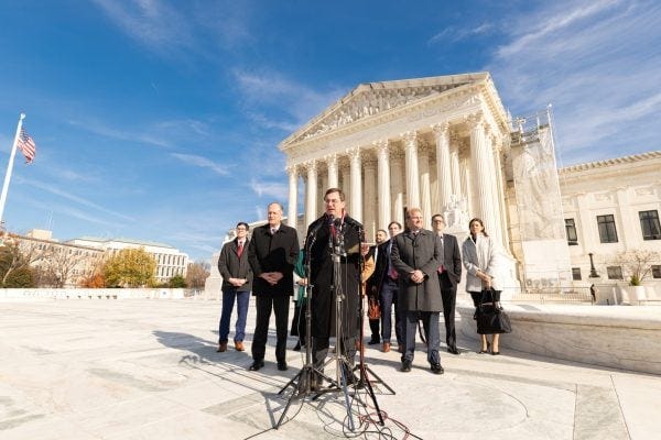 Tennessee Attorney General Jonathan Skrmetti speaks outside the U.S. Supreme Court after the oral arguments in U.S. vs. Skrmetti. Tennessee Attorney General Jonathan Skrmetti speaks outside the U.S. Supreme Court after the oral arguments in U.S. vs. Skrmetti.