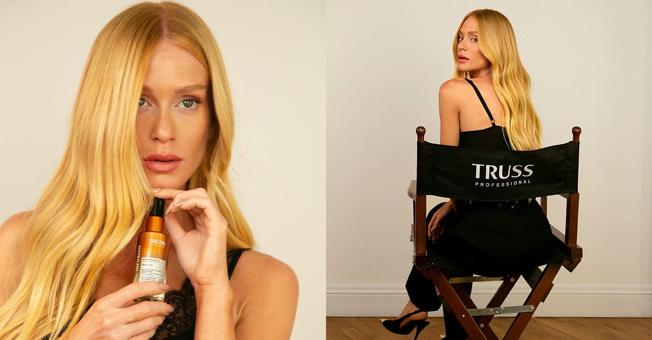 Marina Ruy Barbosa fica loira pela em ação com marca