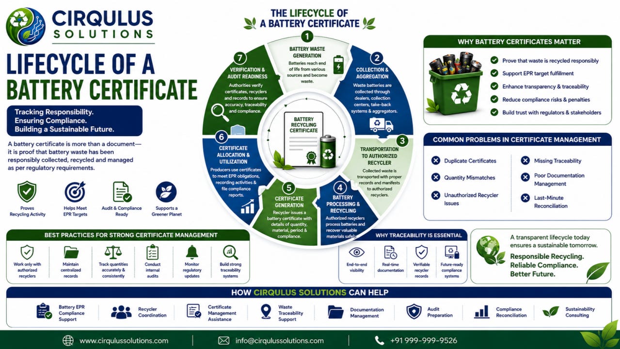 Lifecycle of a Battery Certificate: From Collection to Compliance