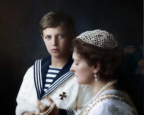 Nicholas II, Alexandra Feodorovna, Olga, Tatiana, Maria, Anastasia, Alexei; the Romonov Family; Romonovs in exile