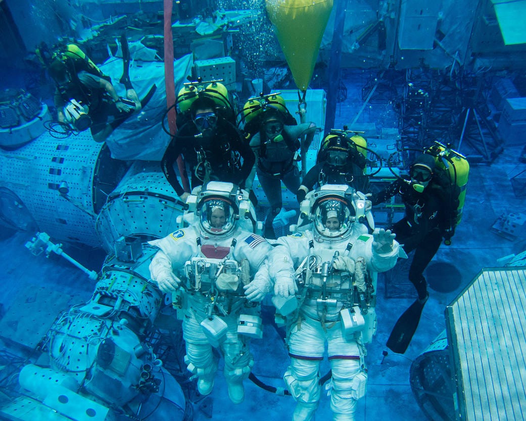 Underwater Spacewalk Training - NASA