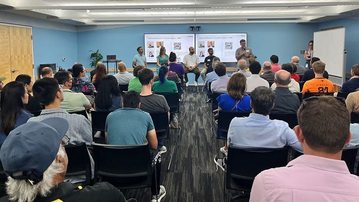 A series of images showing the ARIA team speaking about the Programme Director role and selection process.