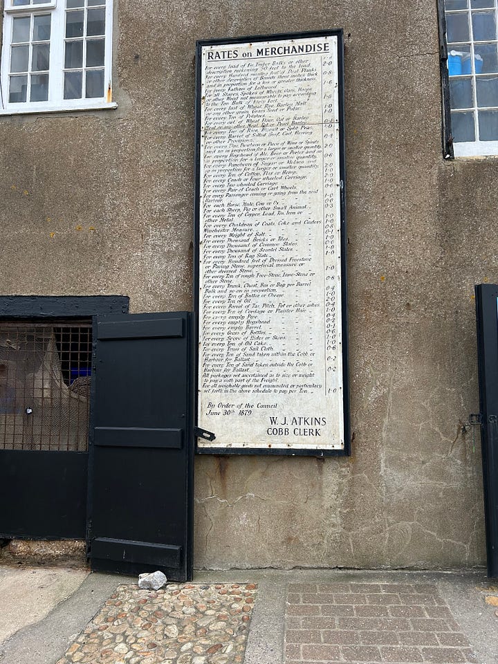 Photo 1 Lyme Regis Aquarium on The Cobb, Lyme Regis Photo 2 The Duty Tariff Board, The Cobb Lyme Regis. Images: Roland's Travels