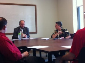 Me with my dissertation director (Mary Ann Hinsdale) during my defense